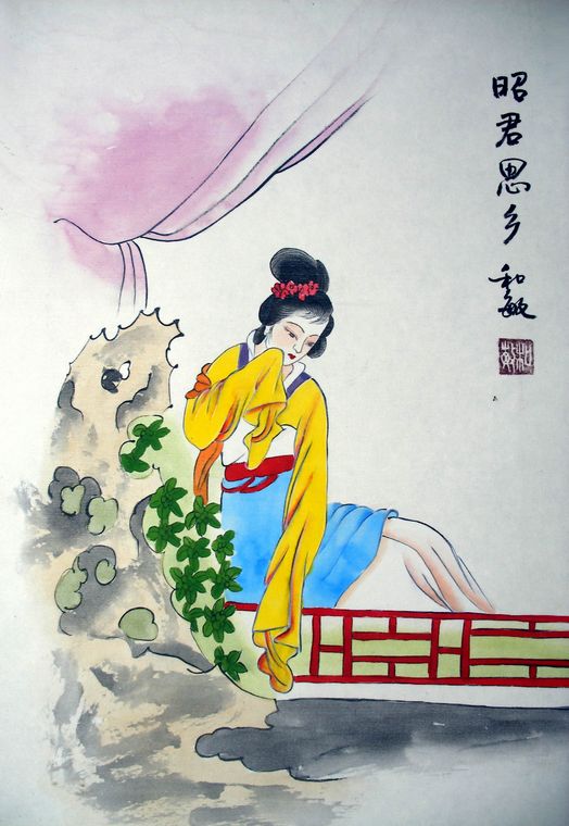 工筆畫侍女